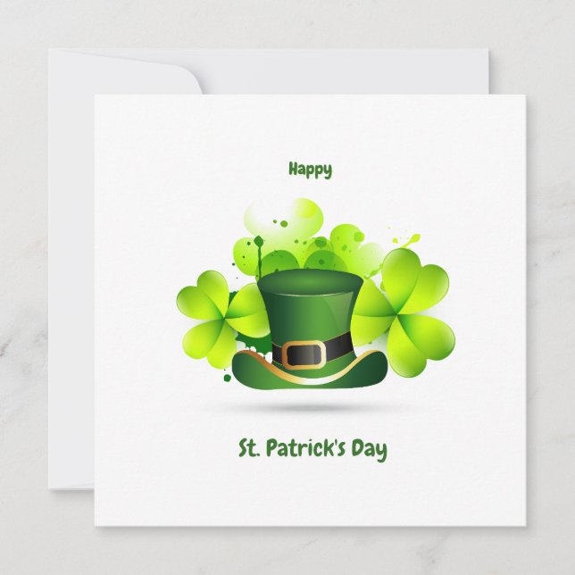 Invitation Classique de la Saint-Patrick (Devant)