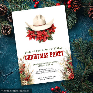 Invitation classique de Noël de country cowboy