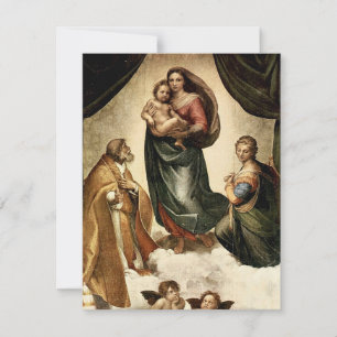 Invitation Classique de Raphael "Vierge Sixtine" (vers 1513)