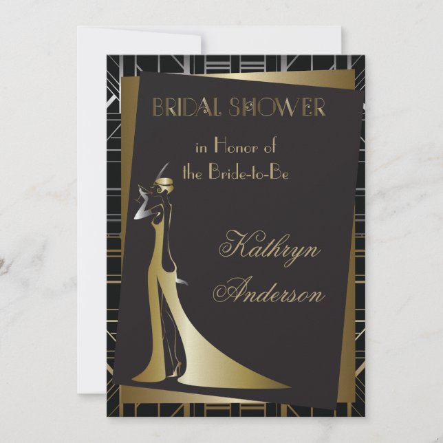 Invitation Classique Déco Douche nuptiale (Devant)