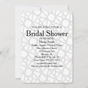 Invitation classique Elegant Abstraite Douche nupt
