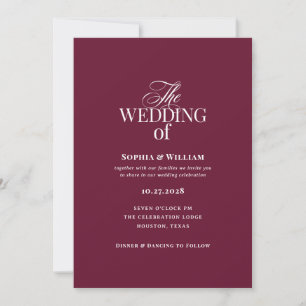 Invitation Classique Luxe   Photo Élégant Mariage Bordeaux