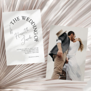 Invitation Classique moderne le Mariage photo Arch