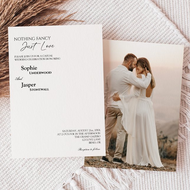 Invitation Classique moderne Rien de Mariage photo fantaisie (Créateur téléchargé)