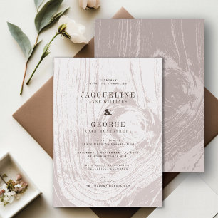 Invitation Classique moderne Rustique Bois Mariage de automne