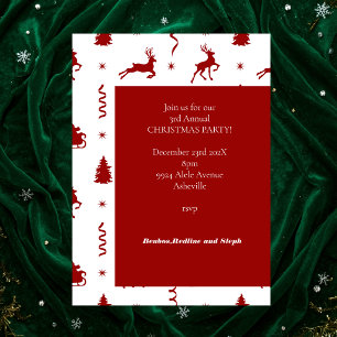 Invitation Classique Renne de Noël