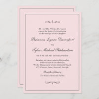 Classique Simple Elegance Blush Pink Mariage
