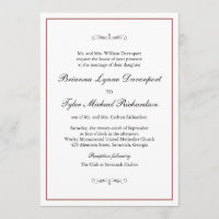 Classique Simple Élégance Brûlé Mariage orange