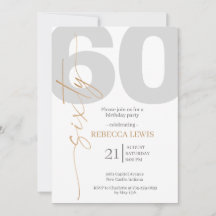 Classique Simple Soixante Moderne Anniversaire Adu