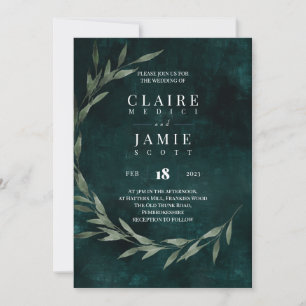 INVITATION - CLASSIQUE "VERT RUSTIQUE"