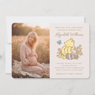 Invitation Classique Winnie l'ourson Photo de Baby Shower