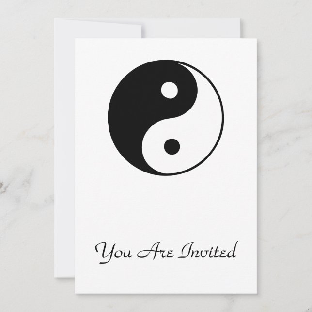 Invitation Classique Yin Yang (Devant)