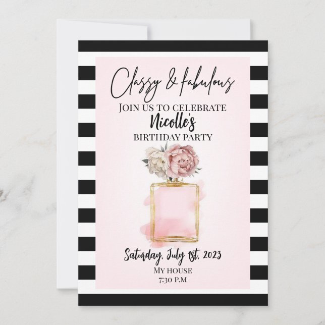 Invitation Classy and Fabulous invite (Devant)