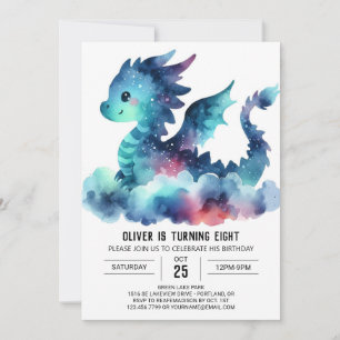 Invitation Classy Fiery Dragon Célébration d'anniversaire