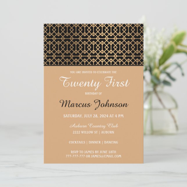 Invitation Classy Gold (Debout devant)