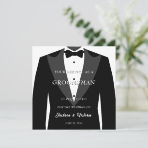 Invitation Classy Tuxedo Groomsman