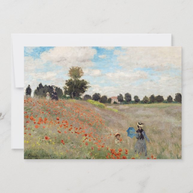 Invitation Claude Monet - Champ de pavot (Devant)