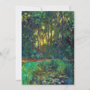 Invitation Claude Monet - Coin d'un étang avec des Nénuphars