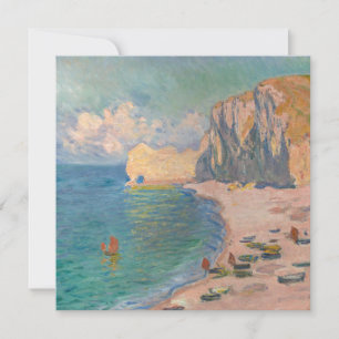 Invitation Claude Monet - Etretat : Plage et Falaise d'Amont