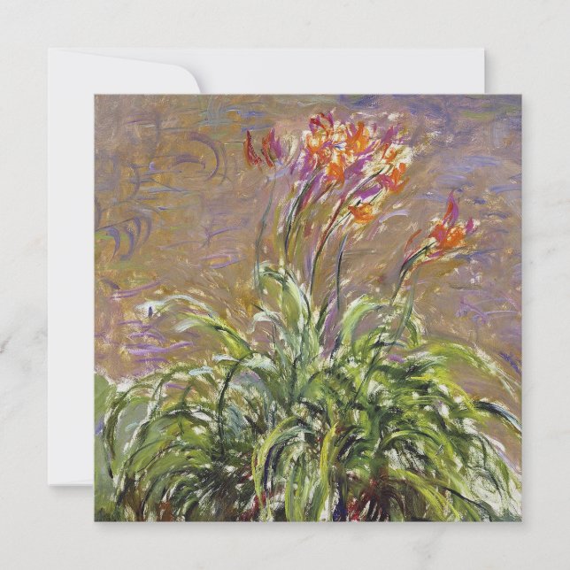 Invitation Claude Monet - Hemerocallis, (Devant)