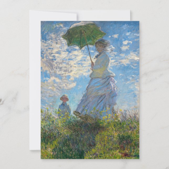 Invitation Claude Monet - La Promenade, Femme avec un Parasol (Devant)