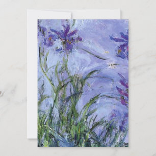 Invitation Claude Monet - Lilac Irises Mauves 1917