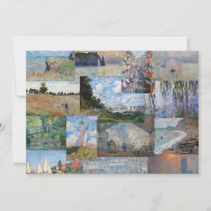 Invitation Claude Monet - Patchwork de chefs-d'oeuvre