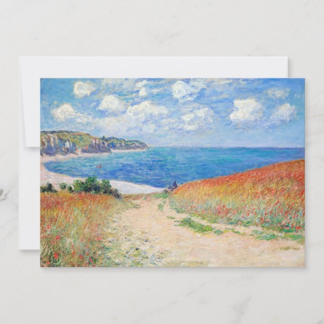 Invitation Claude Monet - Path in Wheat Fields at Pourville (Devant)