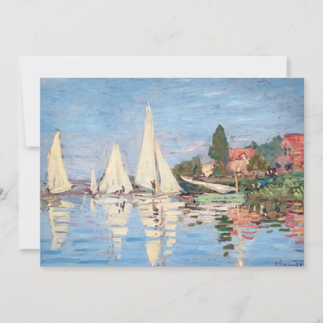 Invitation Claude Monet - Regattas à Argenteuil (Devant)