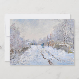 Invitation Claude Monet - Scène de neige à Argenteuil