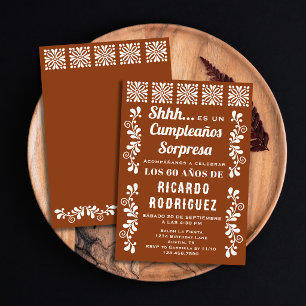Invitation Clay Spanish Talavera Fiesta Surprise Anniversaire
