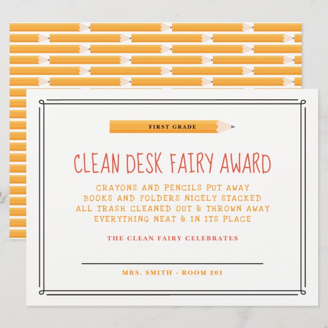 Invitation Clean Desk Fairy Award (Devant / Derrière)