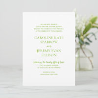 Clean Lime Green Mariage élégant