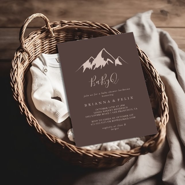 Invitation Clear Mountain Country BabyQ Baby shower Barbecue (Créateur téléchargé)