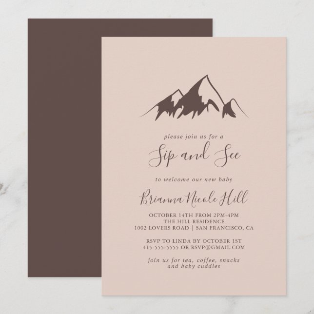 Invitation Clear Mountain Country Sirotez et voyez (Devant / Derrière)
