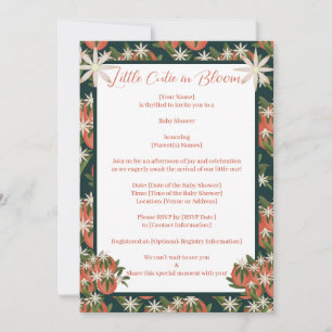 Invitation Clémentine Little Cutie  Baby shower à thème Citru