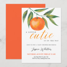 Clementine Watercolor "Cutie" Baby Shower