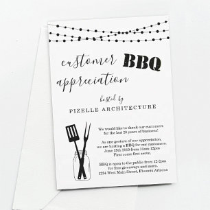 Invitation Clientèle Appréciation Business BBQ Party
