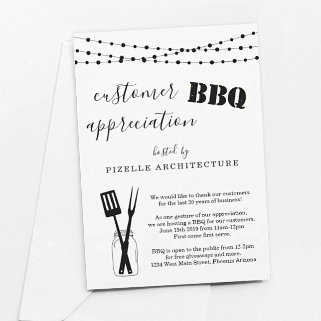 Invitation Clientèle Appréciation Business BBQ Party (Créateur téléchargé)