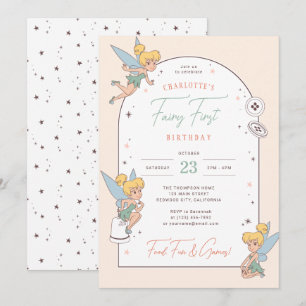 Invitation Clochette de Disney Fairy First Birday