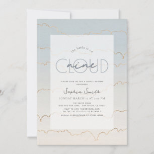 Invitation Cloud Linked 9 Blue Sky Watercolor Fête des mariée