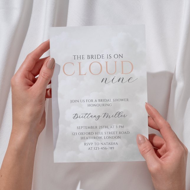 Invitation Cloud Nine White Clouds Bridal Shower (Créateur téléchargé)