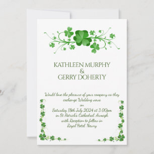 Invitation Clover celtique Shamrock traditionnel