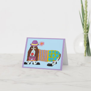 Invitation Clown Basset Hound 