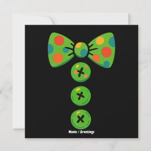 Invitation Clown Big Bow Cravate Halloween Costume Design drô