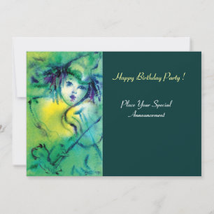 INVITATION CLOWN EN VERT