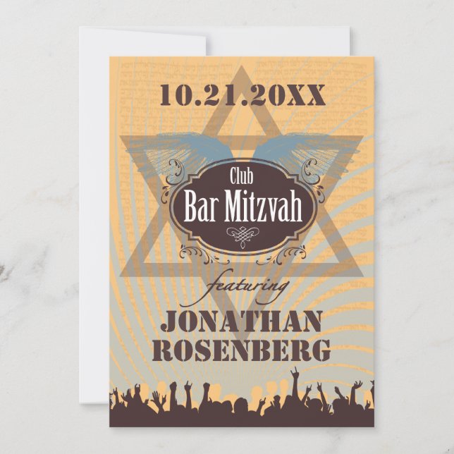 Invitation Club Bar Mitzvah (Devant)