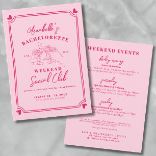 Invitation Club de Cocktail de Weekend pour Filles Bacheloret