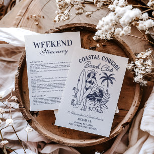 Invitation Club de plage Coastal Cowgirl Bachelorette