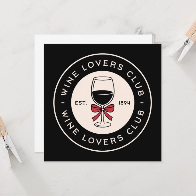 Invitation Club des amateurs de vin (Devant/Arrière en situation)